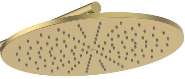 Ideal Standard Duschsystem Ceratherm T125 mit Badethermostat und Regenbrause in Brushed Gold