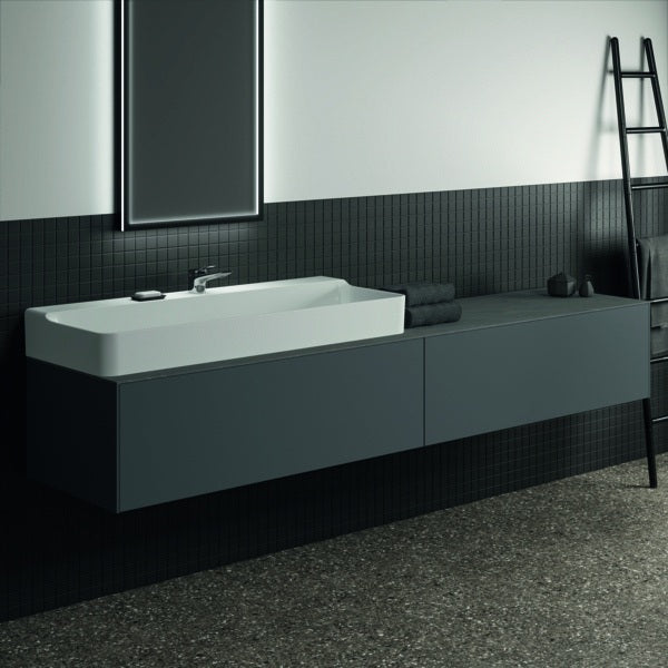 Ideal Standard Waschtischplatte Conca aus Keramik 2385x505x6mm Marmor Calacatta