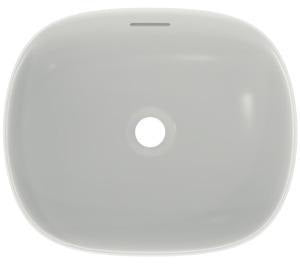 Ideal Standard Aufsatzwaschtisch Linda-X 450x380x130 mm Weiß – Keramik ohne Hahnloch, mit Überlauf