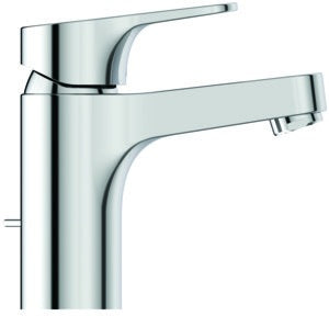 Ideal Standard Cerabase Waschtischarmatur H80 mit Ablaufgarnitur, 106 mm Ausladung, Chrom