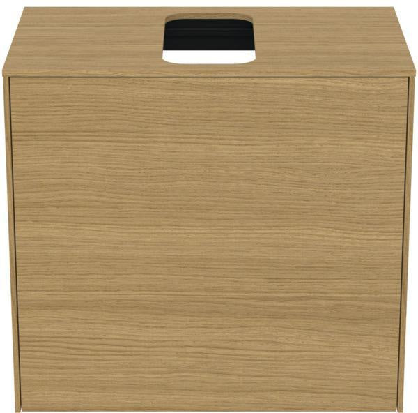 Ideal Standard Conca Waschtischunterschrank Eiche geflammt 602 mm mit Auszug und Push-Open