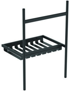 Ideal Standard Conca Bodenstehende Metallkonsole 560x483x817 mm Silk Black mit Handtuchhalter