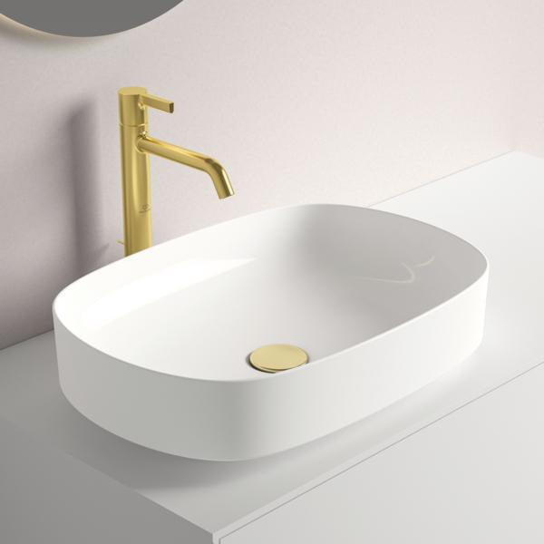 IDEAL STANDARD Joy Waschtischarmatur Brushed Gold mit Ablaufgarnitur 170mm