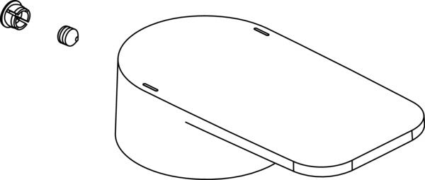 Ideal Standard Griff Tonic II Hebelgriff Chrom mit Logo – Ersatzteil für Armaturen
