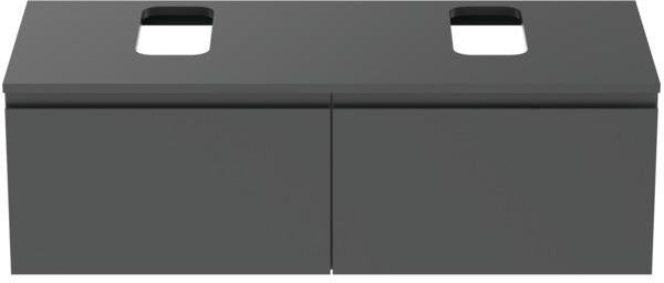 Ideal Standard Finesse Waschtischunterschrank 1202 mm mit 2 Softclose-Auszügen, Greige matt