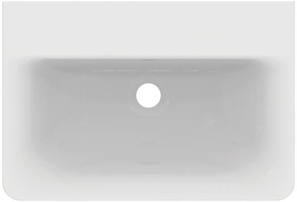 Ideal Standard Waschtisch Connect Cube 550x375x175 mm Weiß – ohne Hahnloch, mit Überlauf