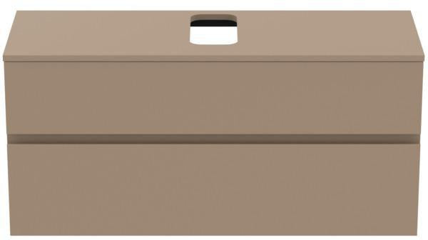 Ideal Standard Finesse Waschtischunterschrank 1202 mm, 2 Auszüge, Greige matt