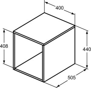 IDEAL STANDARD i.life B Seitenelement für MWT-Unterschrank 400x505x440 mm Quarzgrau matt