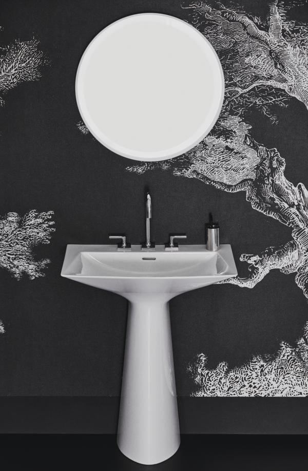 Ideal Standard Säulenwaschtisch Tipo-Z 740x470x900 mm Schwarz mit 3 Hahnlöchern und Überlauf