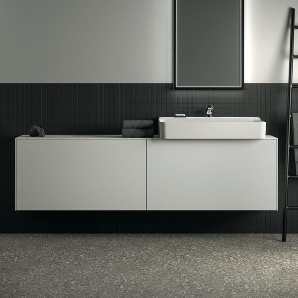 Ideal Standard Conca Waschtischunterschrank 1985 mm, 2 Auszüge, Anthrazit, wandhängend, ohne Platte