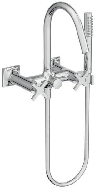 Ideal Standard Joy Neo Badearmatur, Aufputz, 190 mm Auslauf, Kreuzgriffe, Chrom