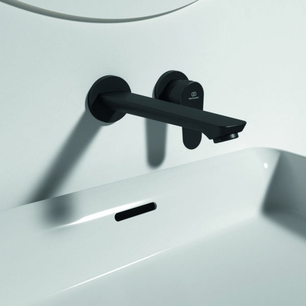 Ideal Standard Cerafine O Wand-Waschtischarmatur 224 mm Silk Black – Einhandhebelmischer