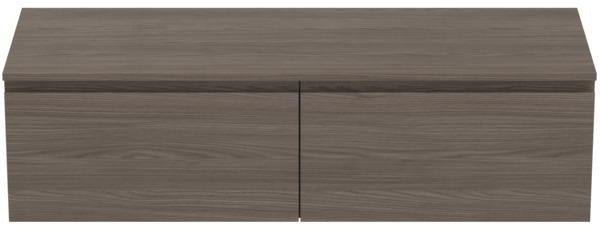 Ideal Standard Finesse Waschtischunterschrank 1402 mm mit 2 Softclose-Auszügen in Greige matt