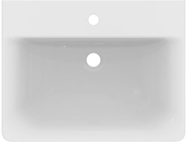 Ideal Standard Connect Cube Waschtisch 600x460mm Weiß, 1 Hahnloch, ohne Überlauf