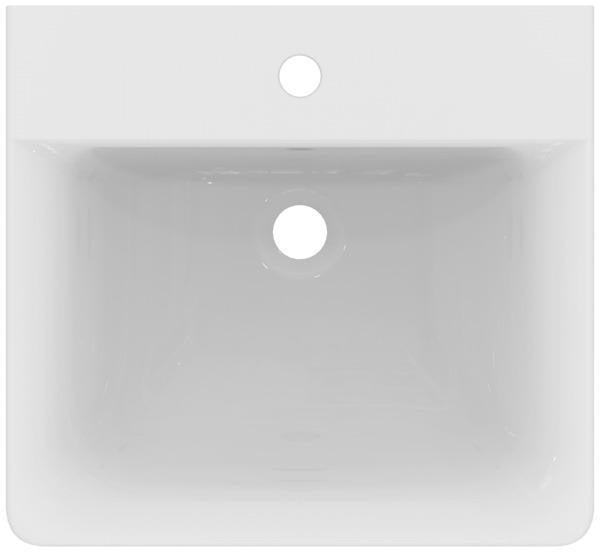 Ideal Standard Connect Cube Waschtisch 500x460mm, 1 Hahnloch, mit Überlauf, Weiß