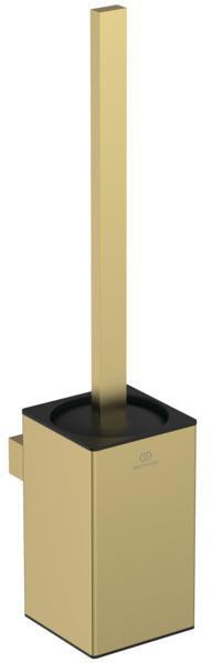 Ideal Standard WC-Bürstengarnitur Conca Cube eckig Brushed Gold – Wandhängend, Messing
