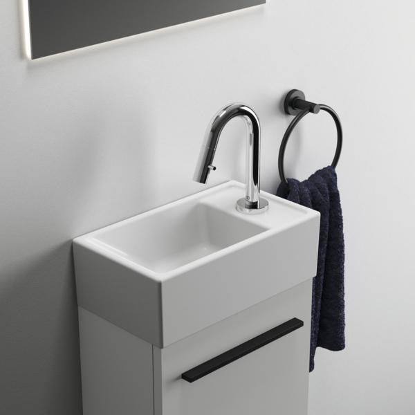 Ideal Standard i.life S Handwaschbecken 370x210x120mm Weiß, 1 Hahnloch rechts, ohne Überlauf
