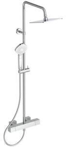 Ideal Standard Duschsystem Ceratherm C100 Square Brausestange rund Chrom – Thermostat & Verbrühschutz