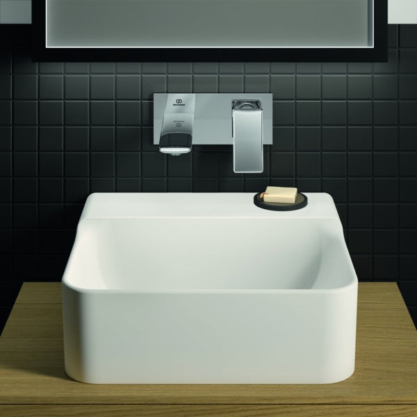 Ideal Standard Handwaschbecken Conca 400x350x145 mm Weiß – ohne Hahnloch und Überlauf