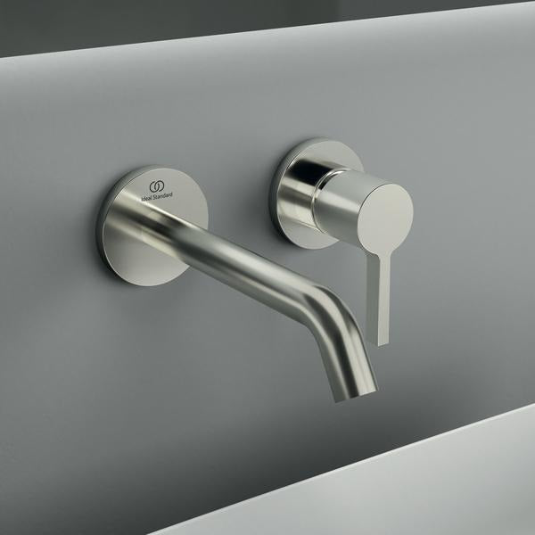 Ideal Standard Joy Wand-Waschtischarmatur in Brushed Gold, 180 mm Auslauf, runde Rosette