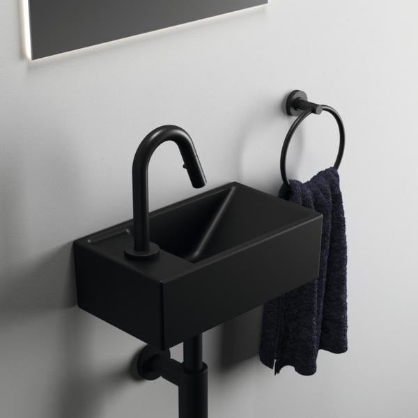 Ideal Standard i.life S Handwaschbecken 370x210x120mm, 1 Hahnloch links, ohne Überlauf, Weiß