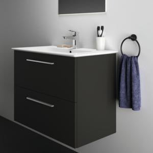 Ideal Standard i.life A Möbelpaket mit Waschtisch 80 cm und Unterschrank, Weiß matt, Chrom Griff