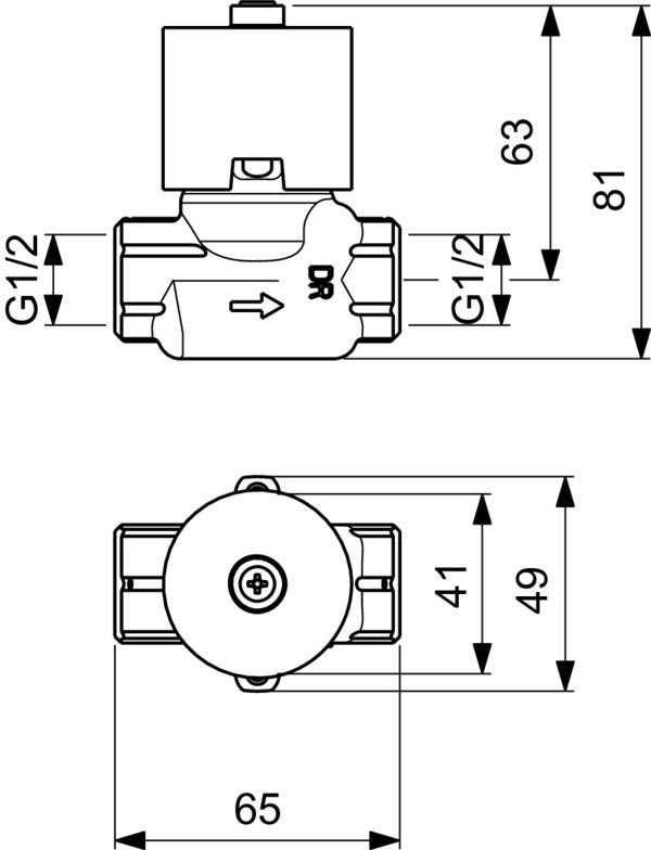 Ideal Standard UP-Ventil Alpha Bausatz 1, G1/2, Unterputz-Armaturen-Zubehör, Chrom