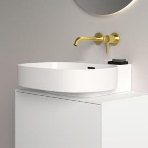 Ideal Standard Linda-X Aufsatzwaschtisch 500x480x135mm geschliffen Weiß ohne Hahnloch mit Überlauf