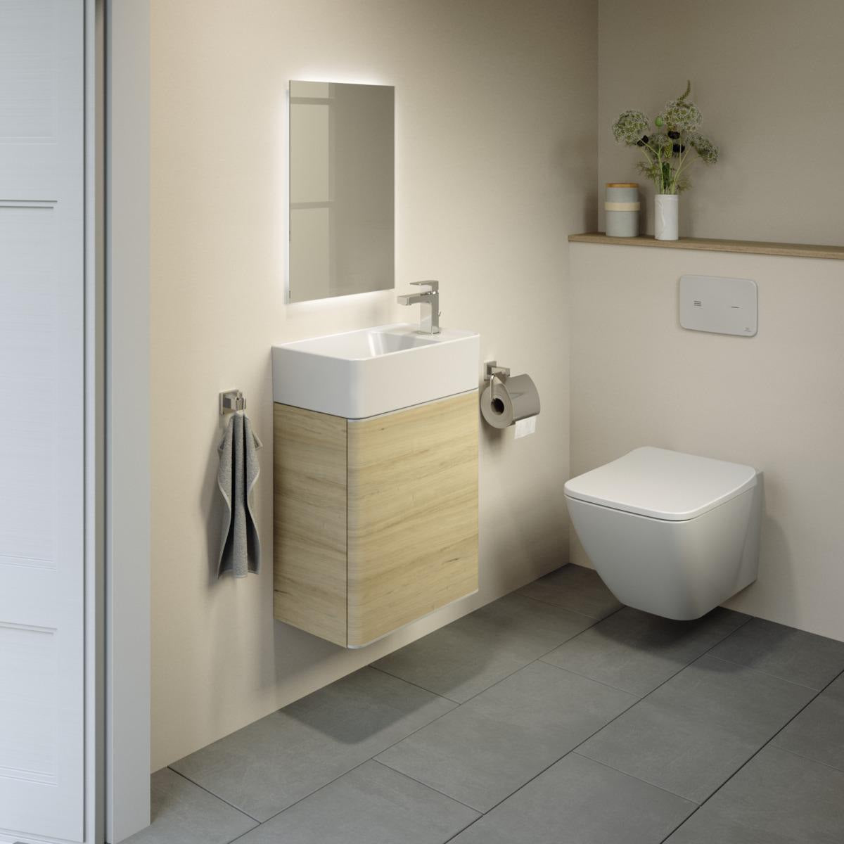 Ideal Standard WC-Sitz STRADA II Wrapover Weiß Duroplast mit Deckel und Edelstahl-Scharnieren