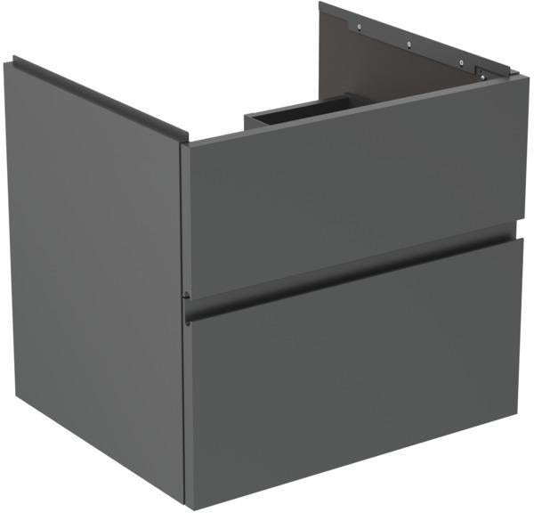 Ideal Standard Finesse Möbelwaschtischunterschrank 600 mm mit 2 Auszügen und Softclose in Greige matt