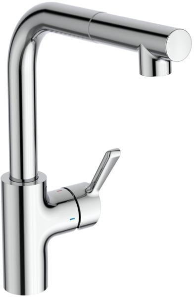 IDEAL STANDARD Ceralife Küchenarmatur mit herausziehbarer Brause, L-Auslauf, Chrom