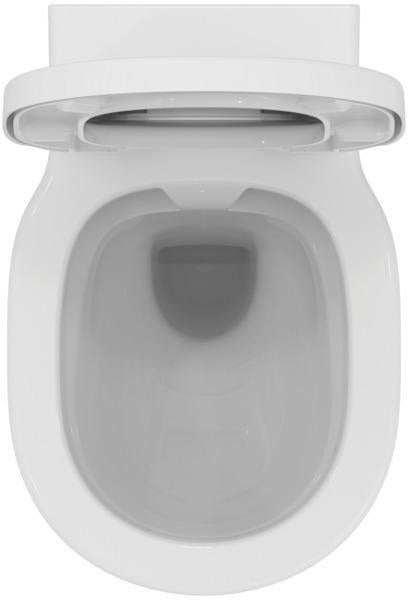 Ideal Standard Connect Wand-WC-Paket randlos mit SoftClosing WC-Sitz, 365x550x340 mm, Weiß