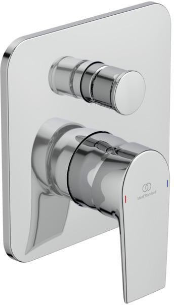 Ideal Standard Tesi UP-Badearmatur Bausatz 2, Chrom, Rosette 163x163 mm, DIN EN 1717