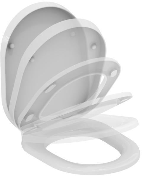 IDEAL STANDARD WC-Sitz Tonic Weiß Softclosing Duroplast mit Absenkautomatik