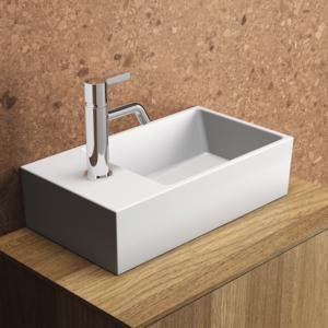 Ideal Standard Handwaschbecken Extra 450x250x150mm, 1 Hahnloch links, mit Überlauf, Weiß