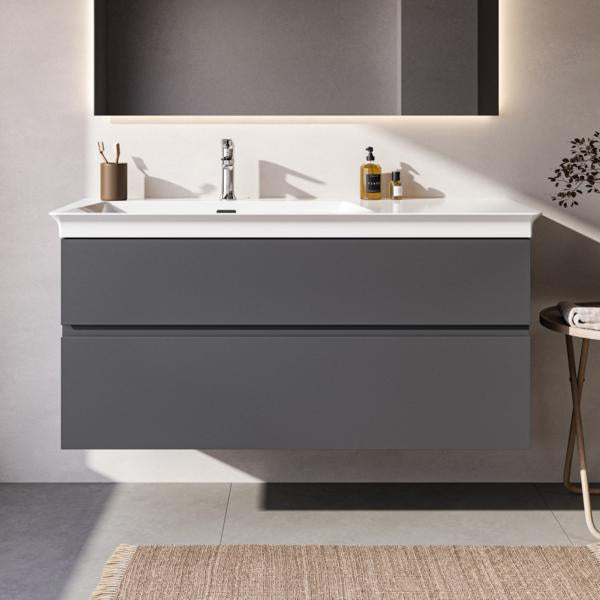 Ideal Standard Möbelwaschtisch La Dolce Vita 1260 mm, 1 Hahnloch, Überlauf, Ablage rechts, Weiß