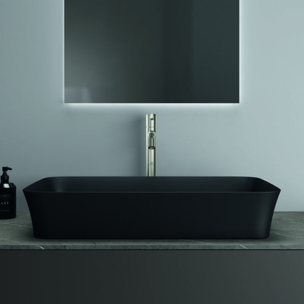 IDEAL STANDARD Ipalyss Schale 650x400x120 mm Seidenweiß – Aufsatzwaschtisch ohne Hahnloch & Überlauf