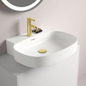 IDEAL STANDARD Aufsatzwaschtisch Linda-X 600x500mm, 1 Hahnloch, mit Überlauf, weiß