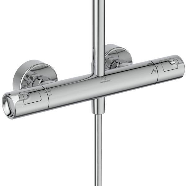 Ideal Standard Duschsystem Ceratherm T50 mit 250 mm Kopfbrause und Thermostat in Chrom