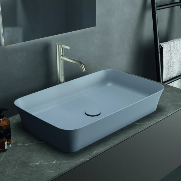 IDEAL STANDARD Ipalyss Schale 650x400x120 mm Seidenweiß – Aufsatzwaschtisch ohne Hahnloch & Überlauf
