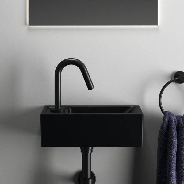 Ideal Standard i.life S Handwaschbecken 370x210x120mm, 1 Hahnloch links, ohne Überlauf, Weiß