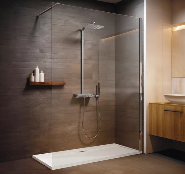 Ideal Standard Ultra Flat S i.life Rechteck-Brausewanne 1400x900x30 mm Carraraweiß, Mineralguss mit Rutschhemmung