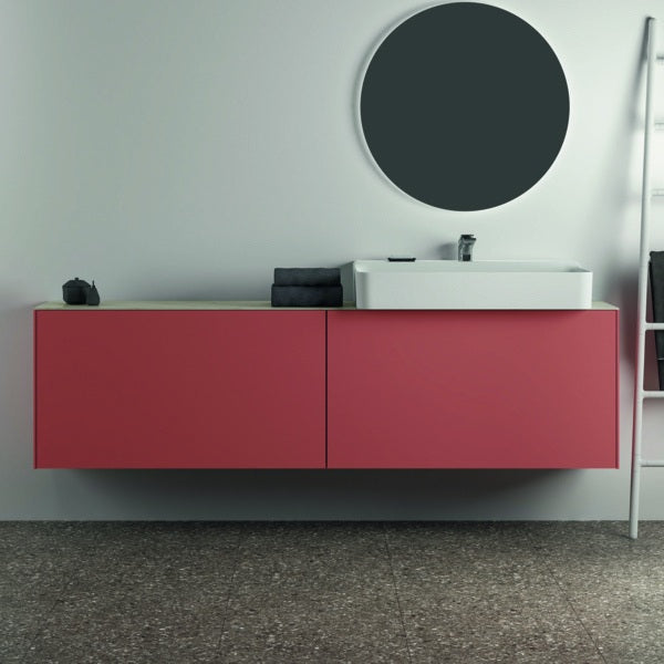 Ideal Standard Conca Waschtischunterschrank 1985 mm, 2 Auszüge, Anthrazit, wandhängend, ohne Platte