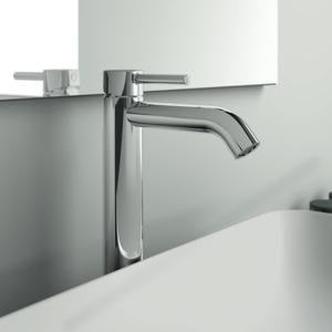 Ideal Standard Ceraline Waschtischarmatur 150 mm verchromt, 5 l/min mit verlängertem Sockel