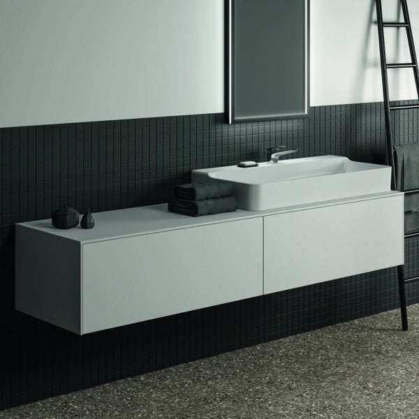 Ideal Standard Conca Aufsatzwaschtisch 1000x450 mm, 1 Hahnloch, ohne Überlauf, Weiß