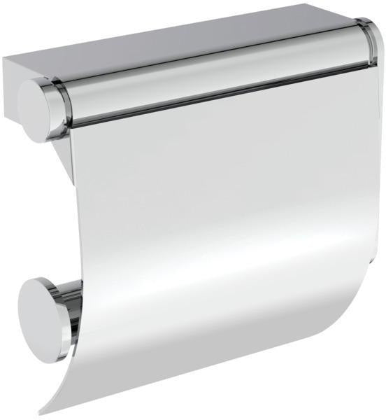 Ideal Standard Connect Papierrollenhalter mit Deckel Chrom – Wandmontage, Messing verchromt