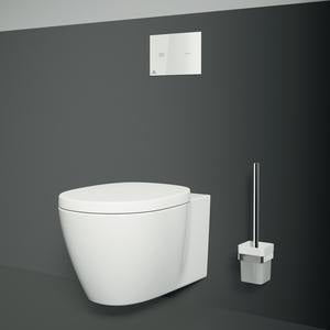 IDEAL STANDARD IOM Cube WC-Bürstengarnitur mit Glasbehälter in Chrom – wandhängend, verdeckte Befestigung