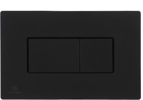 Ideal Standard Betätigungsplatte P2 Solea – Pneumatische Auslösung, Schwarz, 2-Mengen-Technik