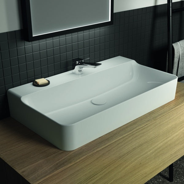 Ideal Standard Waschtisch Conca 800x450x145mm Weiß 1 Hahnloch ohne Überlauf