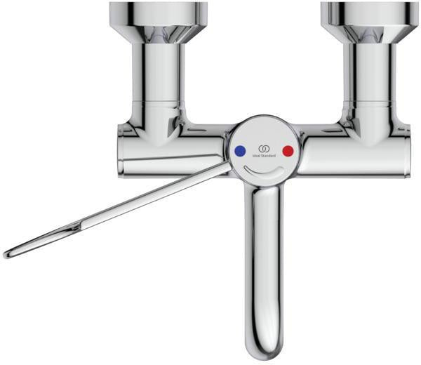 Ideal Standard Wand-Waschtisch-Thermostat Ceraplus Safe SQ Ausladung 240 mm Chrom